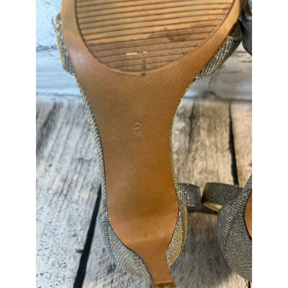 KELLY & KATIE Women’s Gold Sparkle Ankle Strap Heels / Size: 6 - Picture 9 of 14
